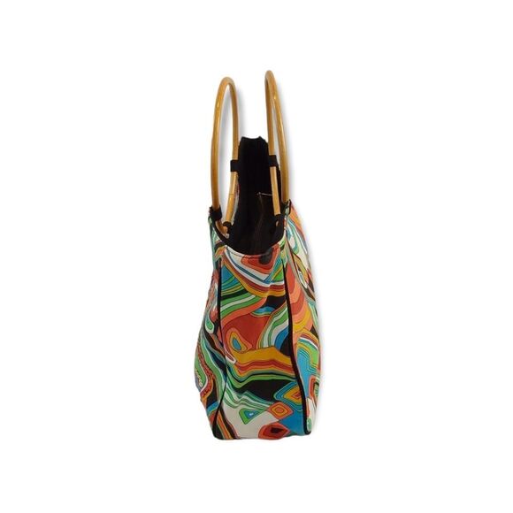 WOMEN'S Multicolour Orange Printed Cotton Bag - Picture 5 of 12